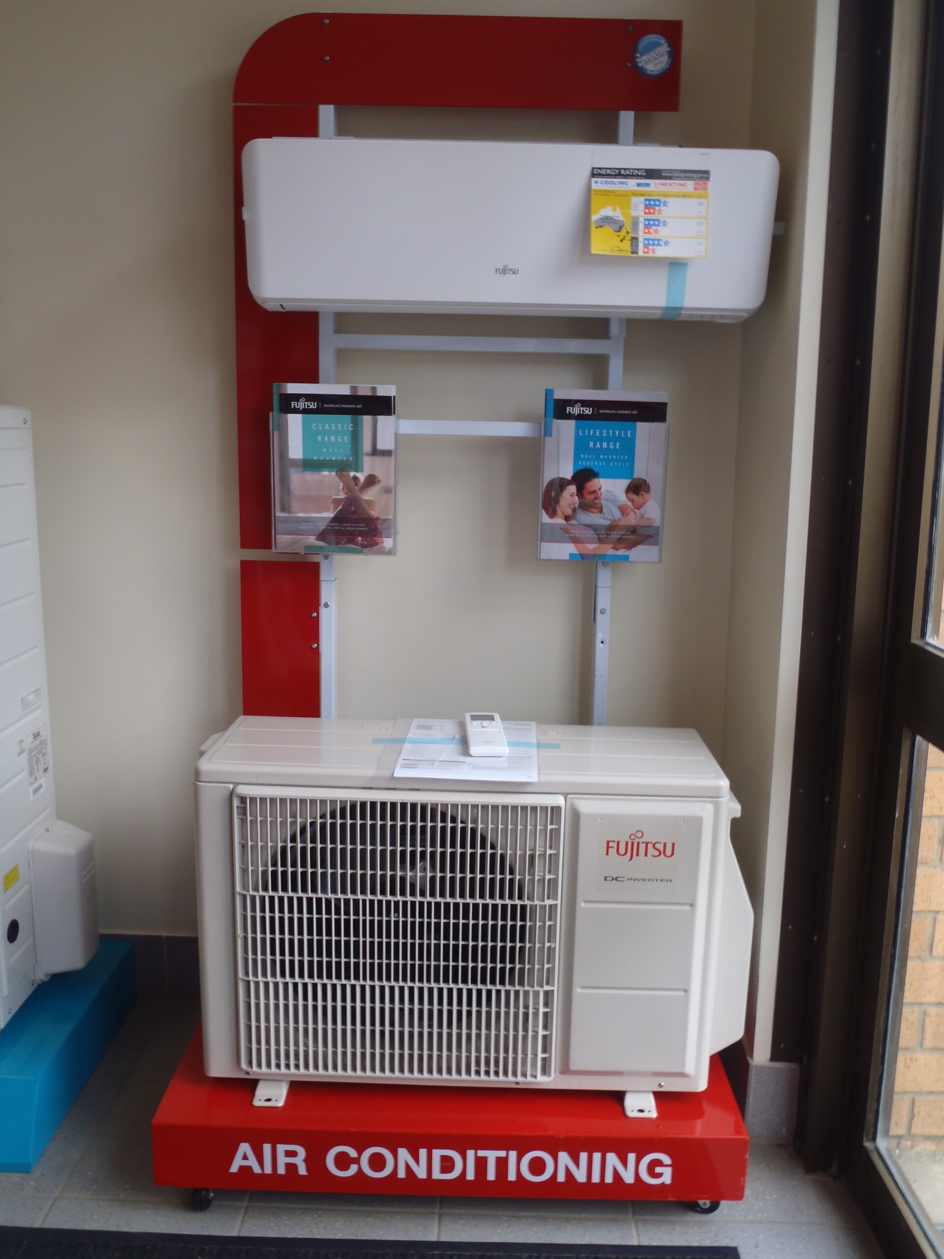 Fujitsu split system in Climatrol showroom